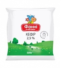 Кефір 2,5% Фанні (Пакет 0,500 кг )